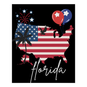 Poster vintage florida rétro