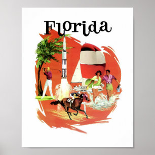 Poster vintage Florida Travel