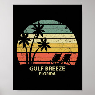 Poster Vintage Floride Golfe Breeze Beach T Chemise Cool