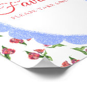 Poster Vintage Flowers Baby shower Favors (Coin)