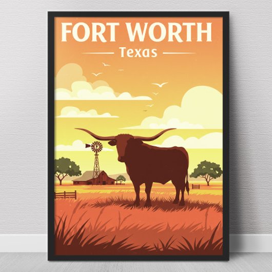 Poster Vintage Fort Worth