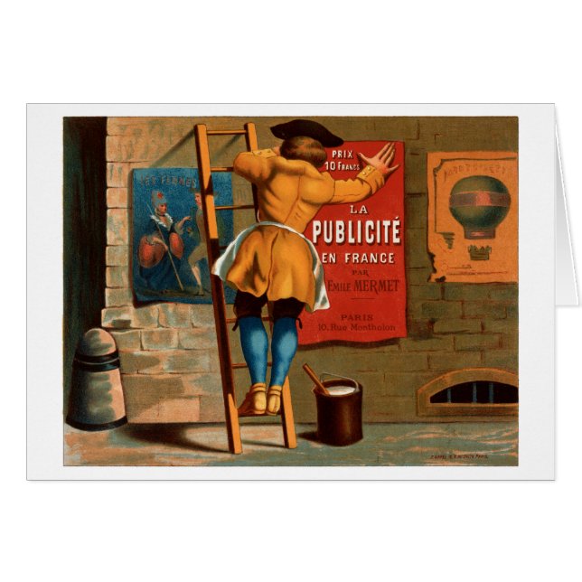 Poster vintage français 1880 restauré (Devant horizontal)