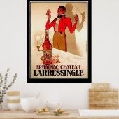 Poster vintage français de la promotion du vin (Cuisine)