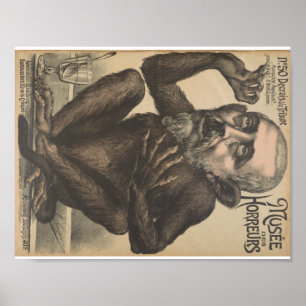 Poster vintage français déplaisant de DES Horreurs