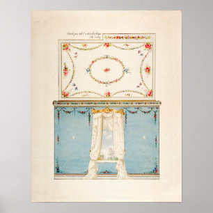 Poster Vintage Français Nursery Room Aquarelle Art Floral