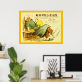 Poster vintage français WW1 (Bureau à domicile)