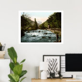 Poster Vintage France, Cascade du fleuve Pique (Bureau à domicile)