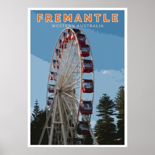 Poster vintage - Fremantle, Australie occidentale (Devant)