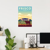 Poster Vintage Frisco Texas (Bureau à domicile)