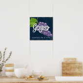 Poster Vintage fruitetiket (Keuken)