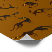 Poster Vintage Funny Chat Brown Kitten noir (Coin)