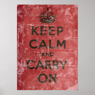 Poster Vintage Gardez Le Calme Et Continuer