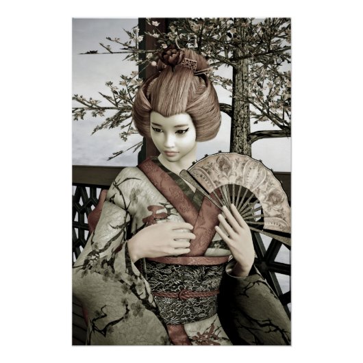 Poster Vintage Geisha (Devant)