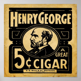 Poster Vintage George Henry 5 Cent Cigar Imprimer