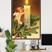 Poster Vintage, Glaedelig, 1906 Carte postale norvégienne (Bureau à domicile)