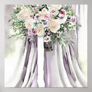 Poster Vintage Glam, Bridal Cascading Bouquet 1,