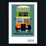 Poster Vintage Glasgow Double Decker bus Pop Art<br><div class="desc">Vintage Glasgow Double Decker bus Pop Art Poster</div>