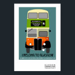 Poster Vintage Glasgow Double Decker bus Pop Art<br><div class="desc">Vintage Glasgow Double Decker bus Pop Art Poster</div>