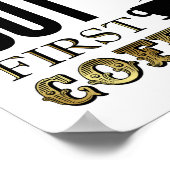 Poster Vintage Gold MAIS PREMIER CAFÉ SIGNE D'IMPRESSION (Coin)
