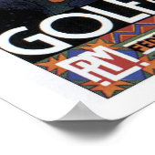 Poster Vintage Golf de La Soukra Tunis (Coin)