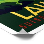 Poster Vintage Golf Lausanne Suisse Travel (Coin)