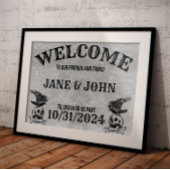 Poster Vintage, gothique ou Mariage d'Halloween