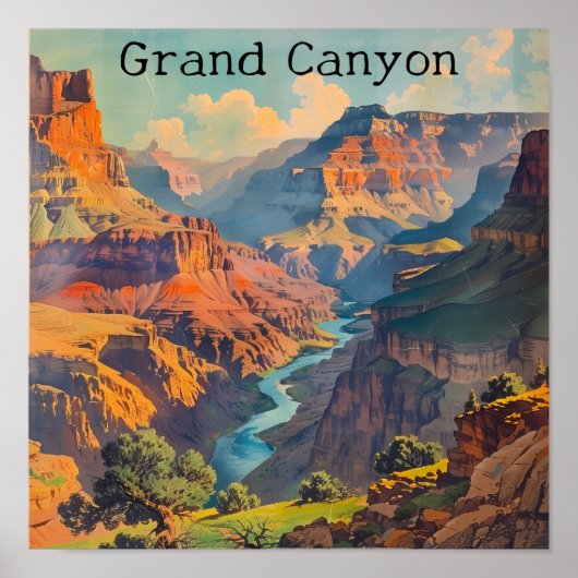 Poster vintage Grand Canyon Travel (Devant)