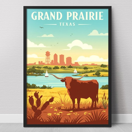 Poster Vintage Grand Prairie Texas