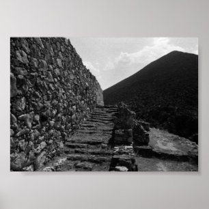 Poster Vintage Greece Athens Mycenae royal stairs