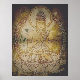 Poster Vintage Grunge Buddha