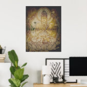 Poster Vintage Grunge Buddha (Bureau à domicile)