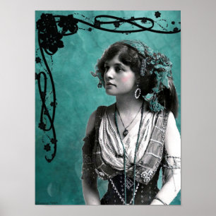 Poster vintage Gypsy Girl