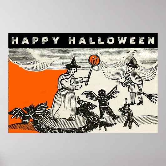 Poster Vintage Halloween (Devant)