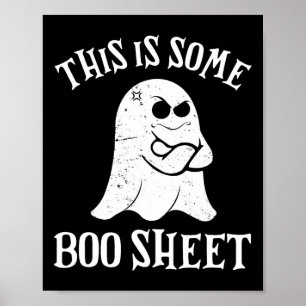 Poster Vintage Halloween Boo Ceci Est Une Feuille De Boit