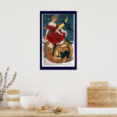Poster Vintage Halloween Citrouille et amis Imprimer (Cuisine)