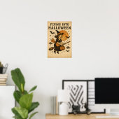 Poster Vintage Halloween Flying (Bureau à domicile)