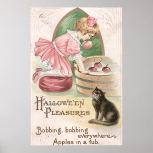 Poster Vintage Hallowe'en Plaisirs