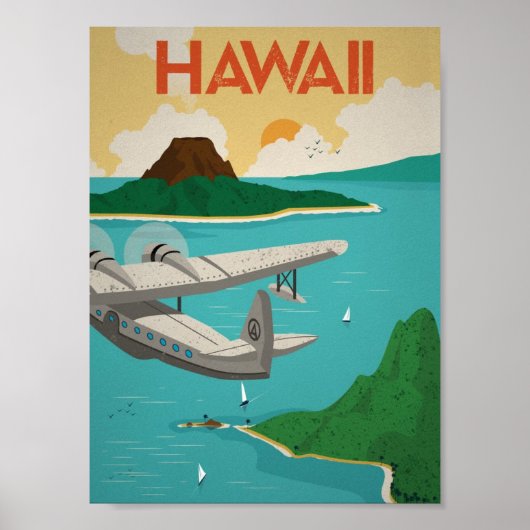 Poster vintage Hawaï (Devant)