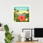 Poster Vintage Hawaii (Bureau à domicile)