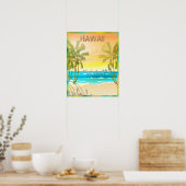 Poster Vintage Hawaii Travel (Cuisine)
