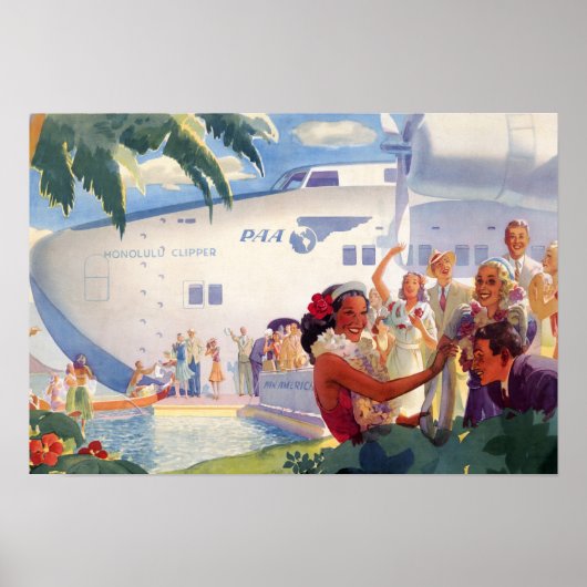 Poster vintage Hawaii Travel (Devant)
