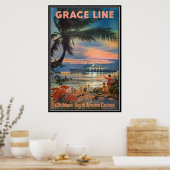 Poster Vintage Hawaii, USA - (Cuisine)