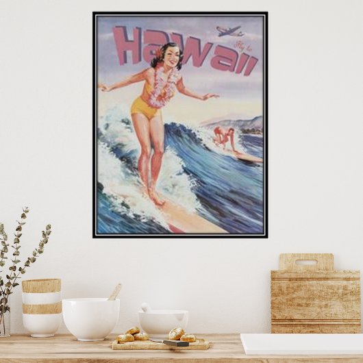 Poster Vintage Hawaii, USA - (Cuisine)