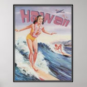 Poster Vintage Hawaii, USA - (Devant)