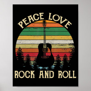 Poster Vintage Hippie Van Flower Bus Peace Love