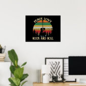 Poster Vintage Hippie Van Flower Bus Peace Love (Bureau à domicile)