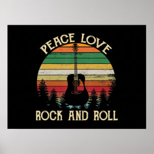 Poster Vintage Hippie Van Flower Bus Peace Love