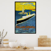 Poster vintage Holland Amerika (Cuisine)