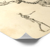 Poster vintage homme et orignal (Coin)