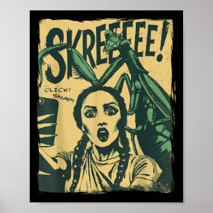 Poster Vintage Horreur Comic Monster Selfie Retro Hallowe